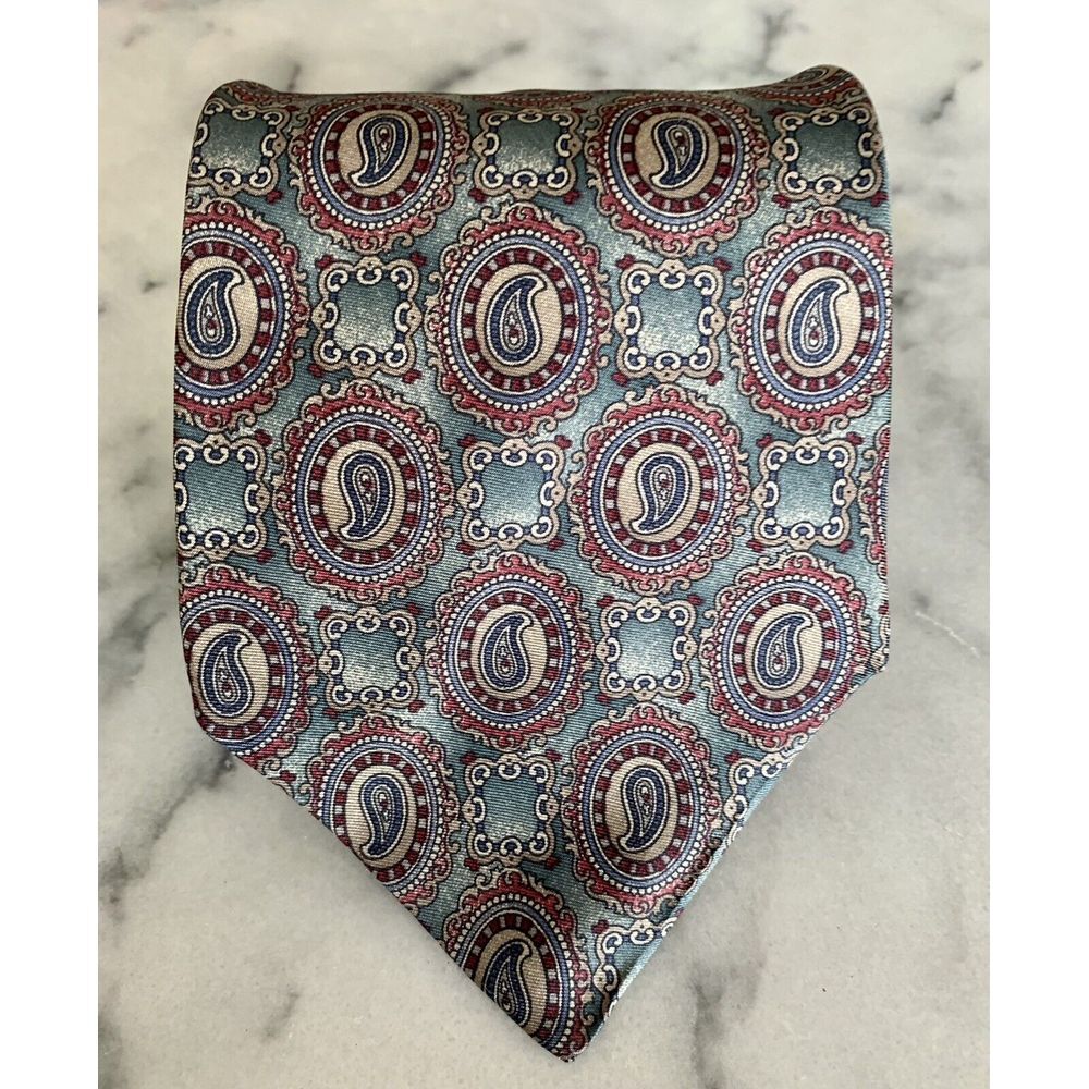Henry Grethel 100% Silk Paisley Tie Made In USA